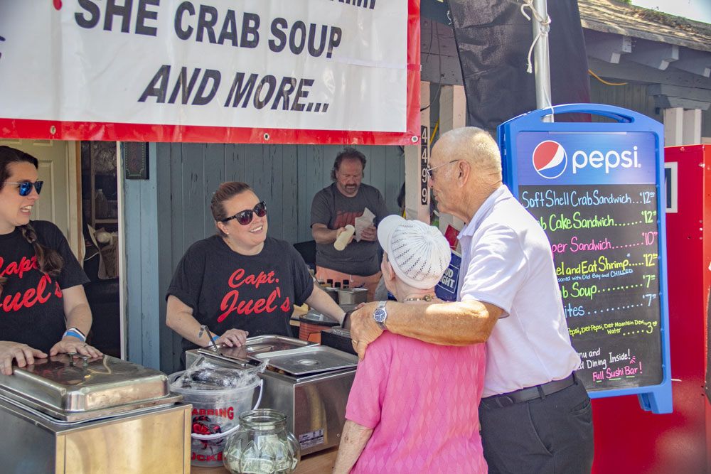 Ordering from Capt. Juel's at the World Famous Blue Crab Festival