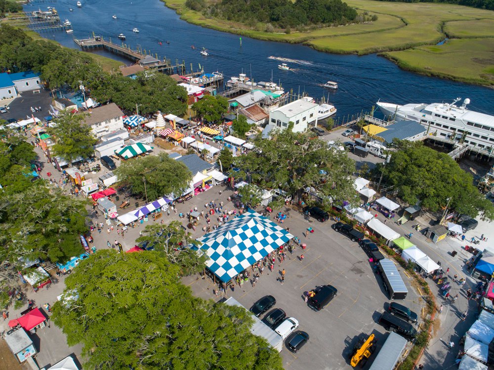 Little River festival from the air